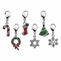 Mirage Pet Products 25-18 SNO Holiday lobster claw charms  -  zipper pulls Snowflake .