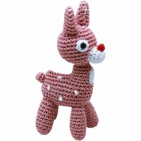 Mirage Pet 500-106 Knit Knacks Rudy the Reindeer Organic Cotton Dog Toy - Small