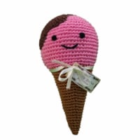 Mirage Pet 500-019 Knit Knacks Scoop the Ice Cream Cone Organic Cotton Dog Toy - Small
