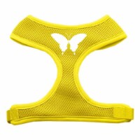 Mirage Pet Products 70-05 LGYW Butterfly Design Soft Mesh Harnesses Yellow Large