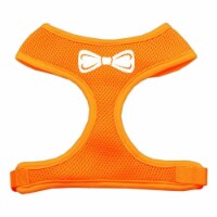 Mirage Pet Products 70-33 XLOR Bow Tie Screen Print Soft Mesh Harness Orange Extra Large