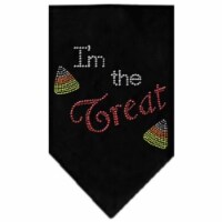 Mirage Pet Products67-90 SMBK I Am The Treat Rhinestone Bandana, Black - Small