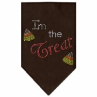 Mirage Pet Products67-90 SMBR I Am The Treat Rhinestone Bandana, Brown - Small