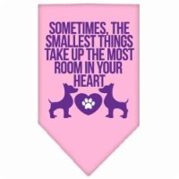 Mirage Pet Products66-139 LGLPK Smallest Things Screen Print Bandana, Light Pink - Large