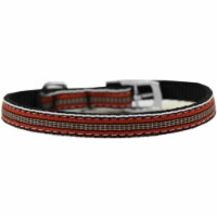 Mirage Pet 126-007 38OR12 Preppy Stripes Nylon Dog Collar with Classic Buckles 0.37 in., Oran