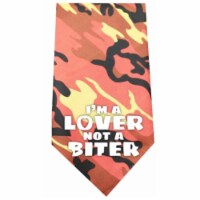Mirage Pet Products511-18 ORC Love not a Biter Screen Print Bandana, Orange Camo