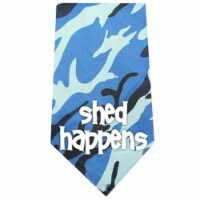 Mirage Pet Products511-22 BLC Shed Happens Screen Print Bandana, Blue Camo