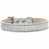 Mirage Pet Products509-5 SV-20 Tulsa Plain Ice Cream Dog Collar, Silver - Size 20