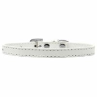 Mirage Pet Products509-1 WT-16 Omaha Plain Puppy Collar, White - Size 16