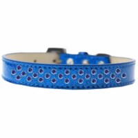 Mirage Pet Products615-16 BL-14 Sprinkles Ice Cream Blue Crystals Dog Collar, Blue - Size 14