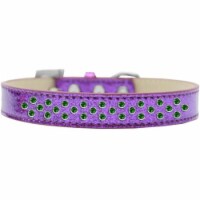 Mirage Pet Products615-18 PR-12 Sprinkles Ice Cream Emerald Green Crystals Dog Collar, Purple