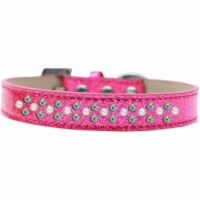 Mirage Pet Products616-13 PK-20 Sprinkles Ice Cream Pearl & AB Crystals Dog Collar, Pink - Si