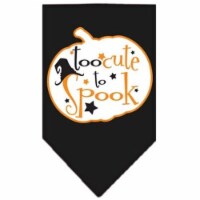 Mirage Pet Products66-141 SMBK Too Cute to Spook Screen Print Bandana, Black - Small
