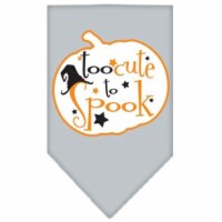 Mirage Pet Products66-141 LGGY Too Cute to Spook Screen Print Bandana, Grey - Large