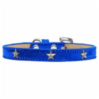 Mirage Pet 633-17 BL10 Silver Star Widget Dog Collar, Blue Ice Cream - Size 10