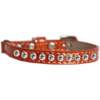Mirage Pet 625-8 OR10 Clear Jewel Ice Cream Cat Safety Collar, Orange - Size 10