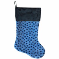 Mirage Pet 63-12 BBLS Baby Blue Skulls Christmas Stocking, Baby Blue