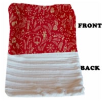 Mirage Pet 500-154 RHWCB Luxurious Plush Carrier Blanket Red Holiday Whimsy