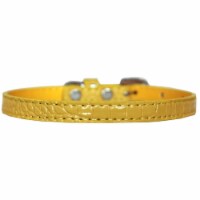 Mirage Pet 720-01 YWC16 Omaha Plain Croc Dog Collar, Yellow - Size 16