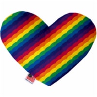 Mirage Pet 1145-TYHT6 6 in. Scalloped Rainbow Heart Dog Toy