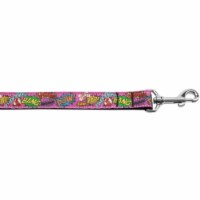 Mirage Pet 125-168 5804 Superhero Sound Effects Pink Nylon Dog Leash, 0.63 in. x 4 ft.