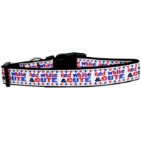 Mirage Pet 125-180 XL Red, White & Cute Nylon Dog Collar, Extra Large