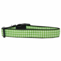 Mirage Pet 125-248 MDN Lime Green Houndstooth Nylon Dog Collar, Medium Narrow