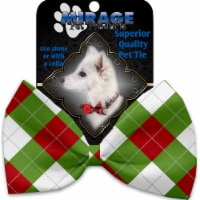 Mirage Pet 1304-BT Christmas Argyle Pet Bow Tie
