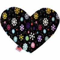 Mirage Pet 1315-TYHT8 Smiley Snowflakes 8 in. Heart Dog Toy