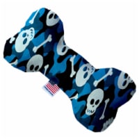 Mirage Pet 1342-TYBN8 Blue Camouflage Skulls 8 in. Bone Dog Toy