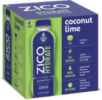 ZICO Hydrate Coconut Lime Hydration Beverage Perspective: Main