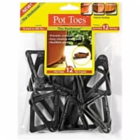 The Plant Stand PSNPT12BLHT Plant Stand Pot Toes Black 12PK Bag