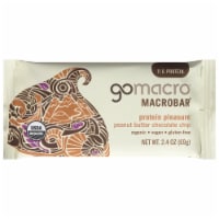 GoMacro® MacroBar® Peanut Butter Chocolate Chip Protein Bar Perspective: Main