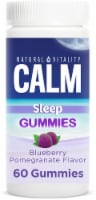 Natural Vitality CALM Blueberry Pomegranate Flavored Sleep Gummies Magnesium Supplement