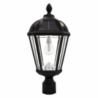 Gama Sonic Royal Bulb Solar Outdoor Post Light GS-98B-F-BLK - Black Finish