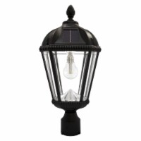 Gama Sonic Royal Bulb Solar Outdoor Post Light GS-98B-F-BLK - Black Finish