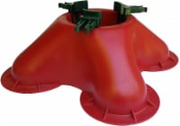 Northlight Red Christmas Tree Stand with Clamping System - For Live Trees up to 10'