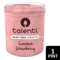 Talenti Dairy-Free Sorbetto, Summer Strawberry with Real Strawberries in Each Jar, 1 Pint Perspective: Main