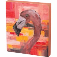 Home Decor Go Wild Box Sign Wood Summer Flamingo 106549