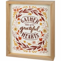 Home Decor Gather Here Box Sign Wood Fall Greatful 109910
