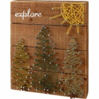 Home Decor String Art - Explore Wood Pine Trees Folk Nails 110321