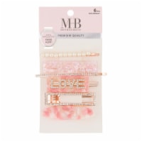 Must Have Beauty Love Pink Acrylic & Rhinestone Hair Clip Perspective: Main