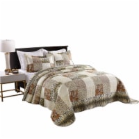 MarCielo 3 Piece Printed Quilt Set Bedspread Set BW