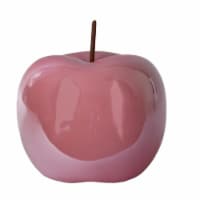 Urban Trends Collection 44348 Pearlescent Ceramic Apple Figurine - Peach, Small