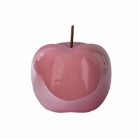 Urban Trends Collection 44351 Pearlescent Ceramic Apple Figurine - Peach, Large