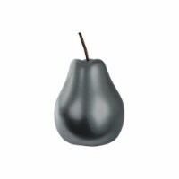 Urban Trends Collection 44373 Ceramic Pear Figurine, Chrome Silver - Large