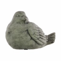 Urban Trends Collection 51200 Cement Sitting Bird Figurine with Head Turned Sideward, Gray