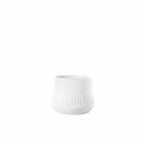 Urban Trends Collection 53621 Cement Round Pot with Debossed Banded Tribal & Tapered Bottom D