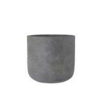 Urban Trends Collection 53838 Terracotta Round Pot, Dark Gray - Large