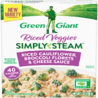 Green Giant Riced Veggies Simply Steam Frozen Riced Cauliflower Broccoli Florets & Cheese Sauce